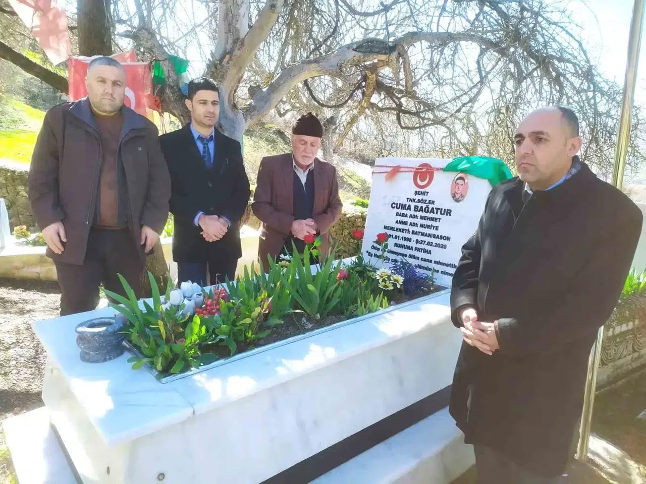 İdlib Şehidi Kontratlı Er Cuma Bağatur Mezarı Başında Anıldı