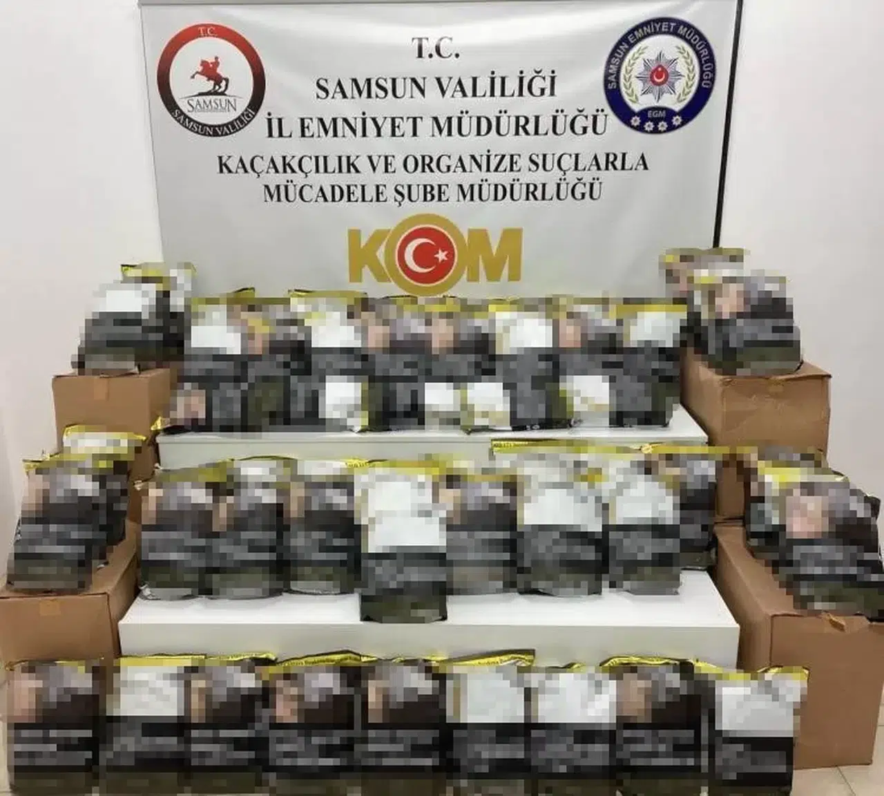 Samsun’da Kaçak Tütün Mamulleri Ele Geçirildi