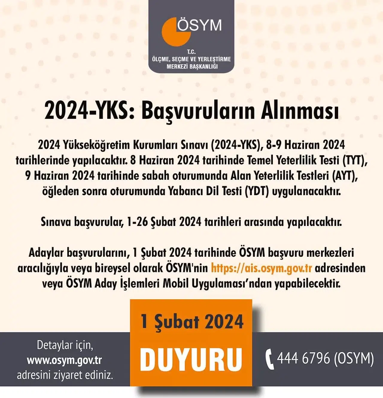 YKS Müracaatları Başladı