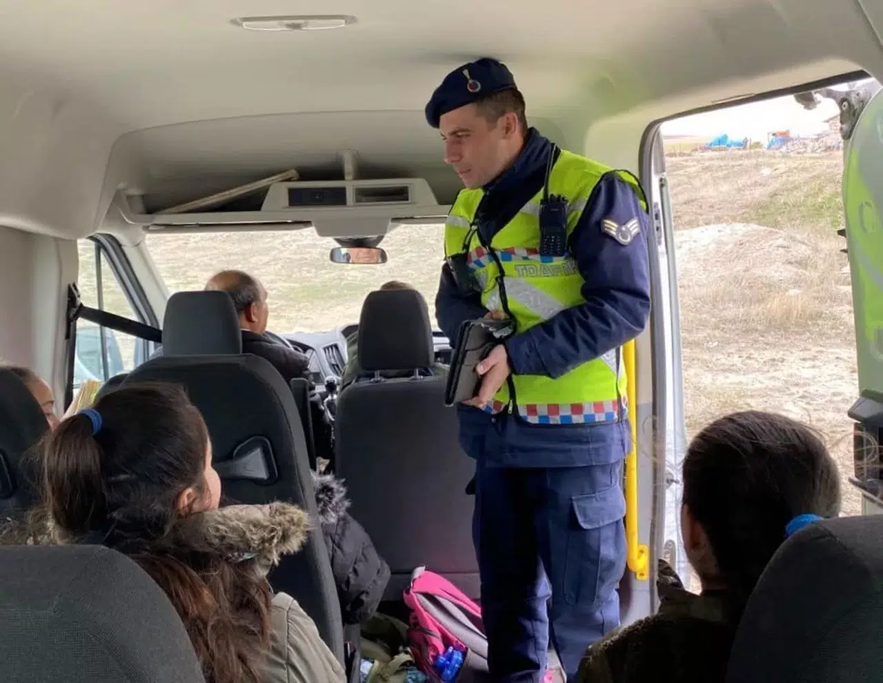 Trafik Jandarmasından Öğrenci Servislerine Sıkı Kontrol