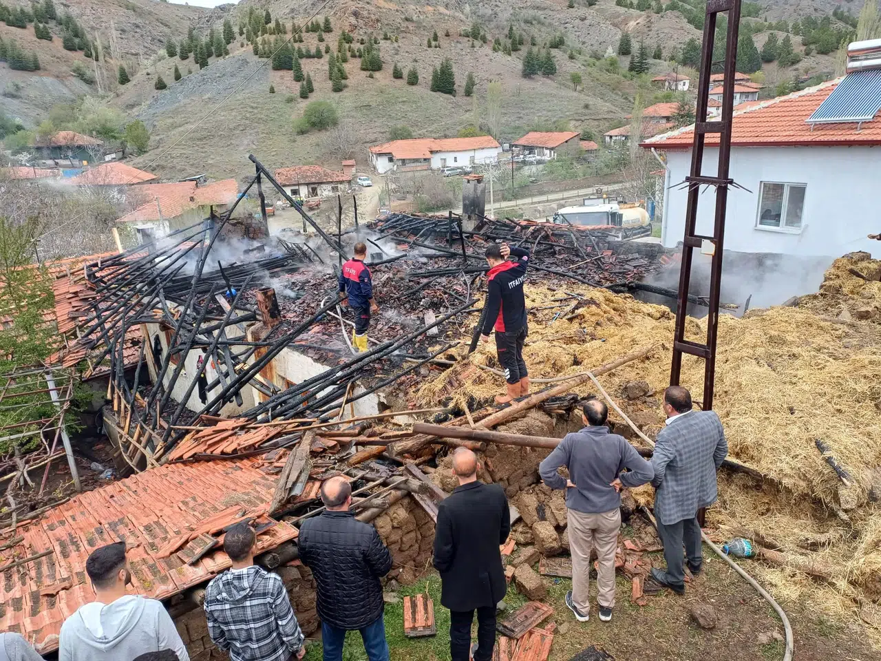 Sungurlu'da Korkutan Yangın