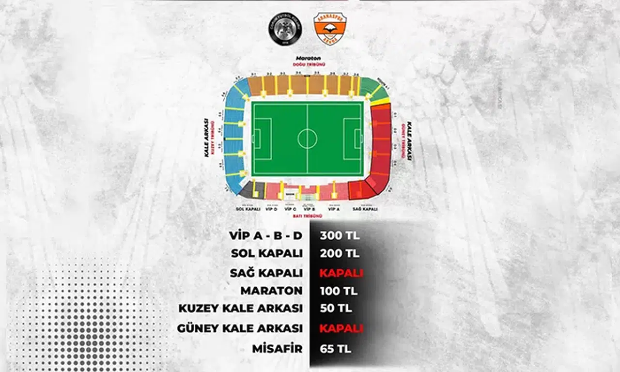 Adanaspor Maçı Biletleri Satışta!