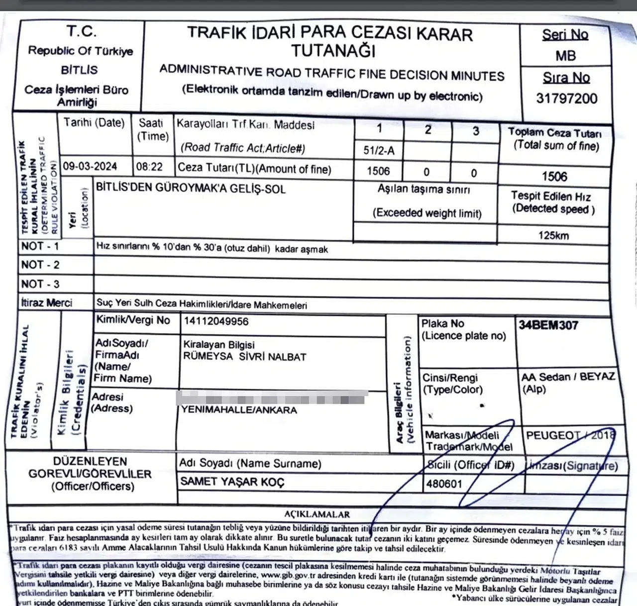 Kimlik Dolandırıcılığı Gerçeği Trafik Cezasından Ortaya Çıktı