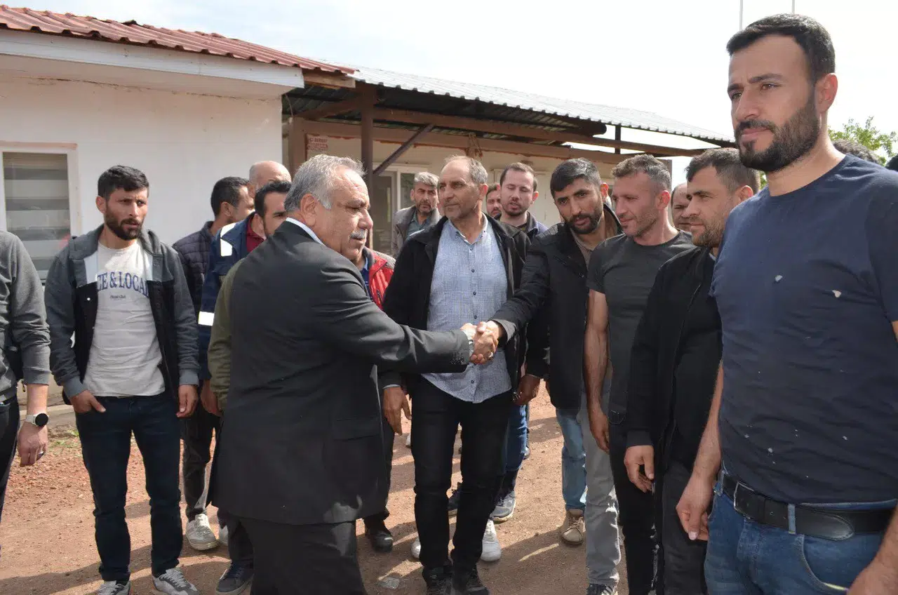 Başkan Çetinkaya’da İşçilere Destek Ziyareti