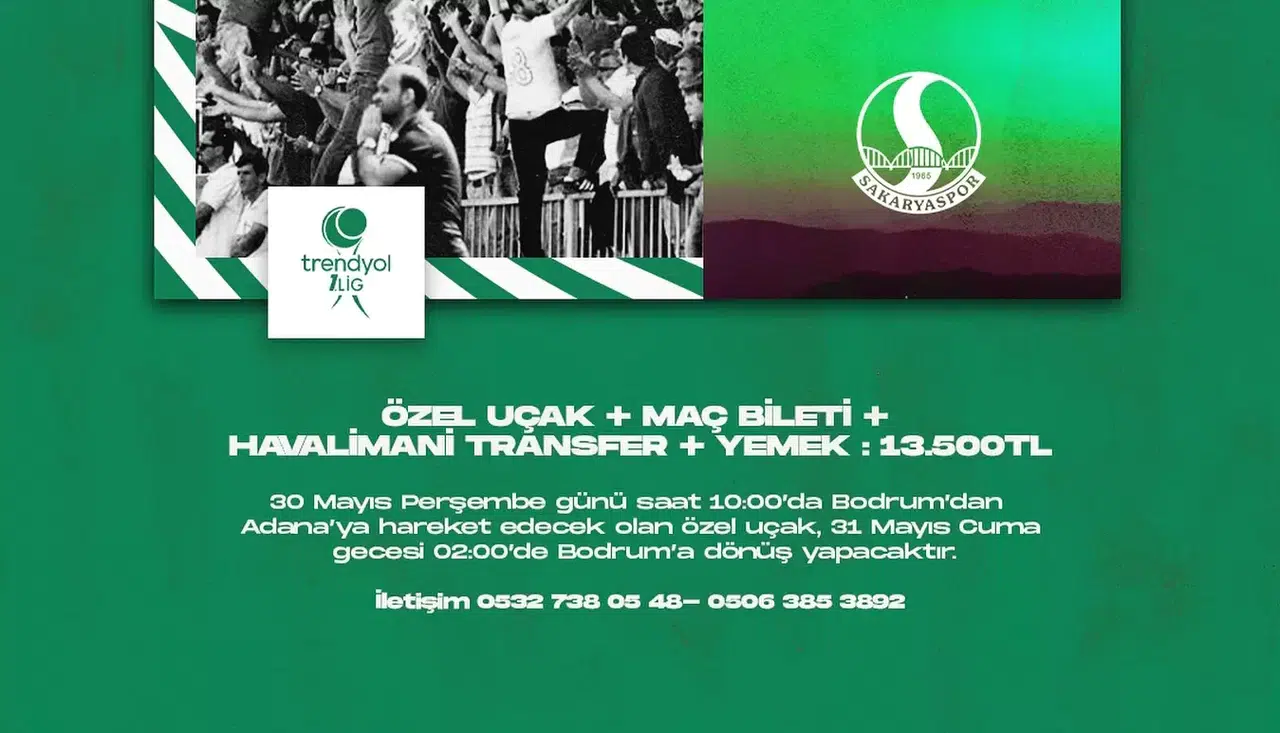 Bodrumspor’dan Adana’ya Özel Taraftar Uçağı