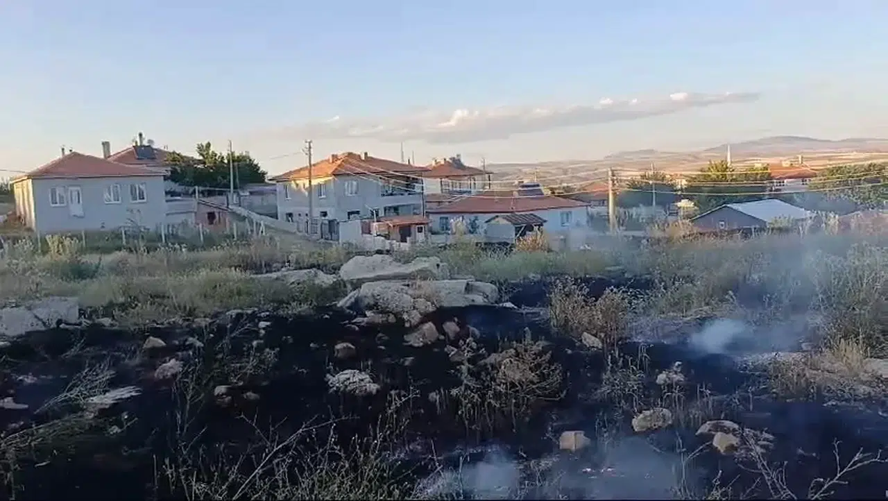 Arazide Yangın Çıktı, Facianın Eşiğinden Dönüldü