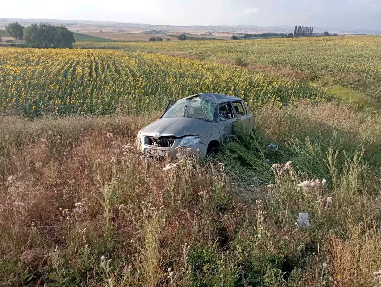Çorum’da Takla Atan Araba Tarlaya Uçtu: 2 Meyyit, 2 Yaralı