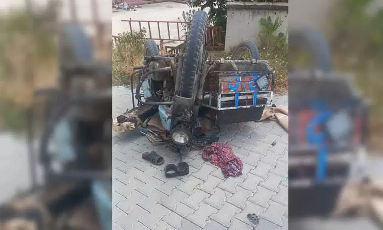 Motosiklet Devrildi: Karı koca Yaralandı