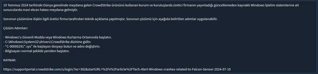 Usom: “Yaşanan Aksaklığın Siber Hücum Kaynaklı Olmadığı Tespiti Yapılmıştır”