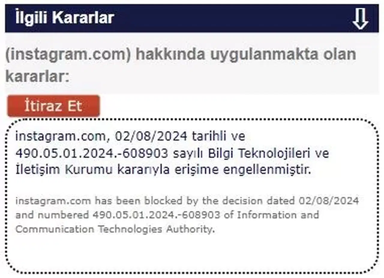 Instagram’a Erişim Mahzuru Getirildi