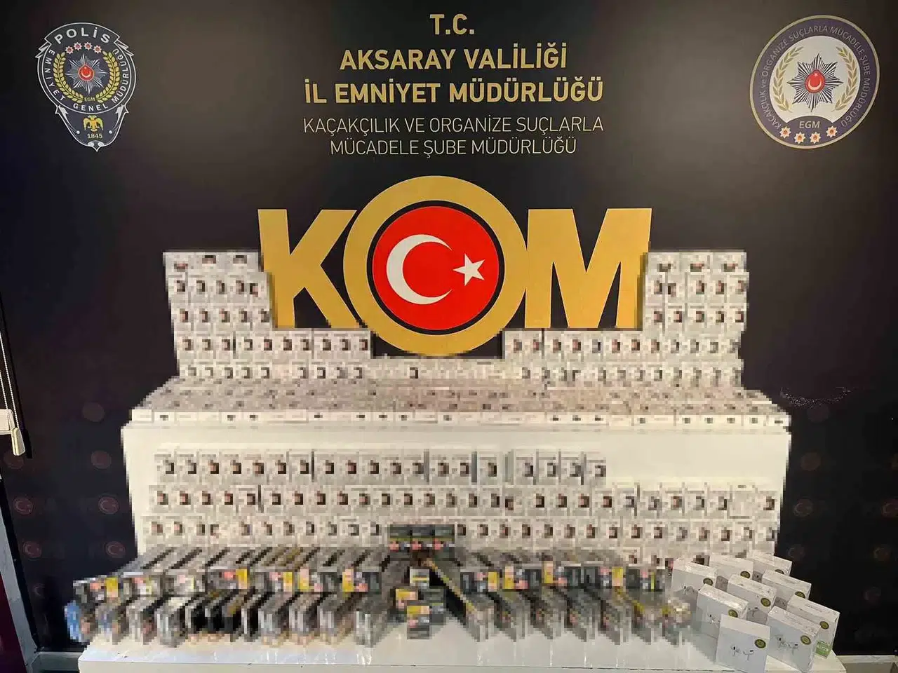 Aksaray’da Kaçak Sigara ve Elektronik Sigara Ele Geçirildi