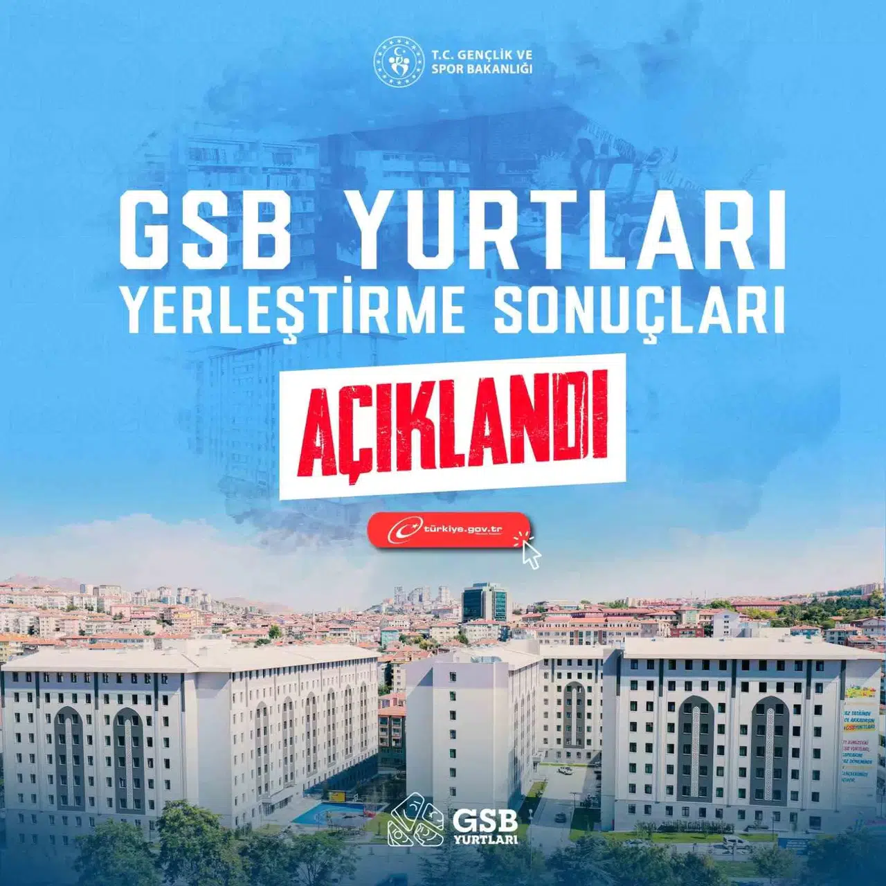 Gsb Yurt Müracaat Sonuçları Açıklandı