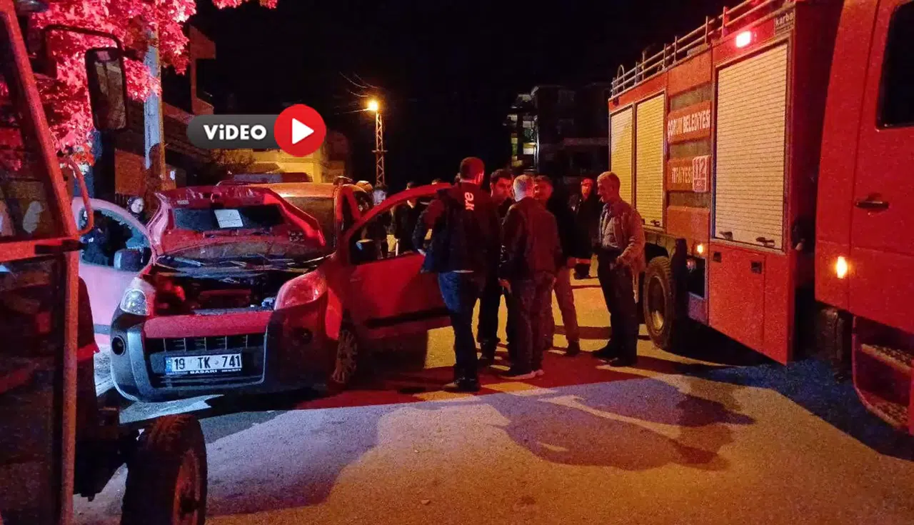 Çorum’da Gece Vakti Araca Saldırdılar