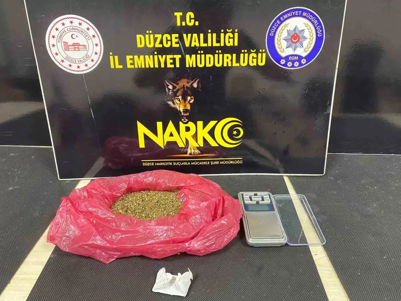 Polis Koçbaşı ile Kapıyı Kırıp Girdiği Meskende Narkotik Köpeği ile Arama Yaptı