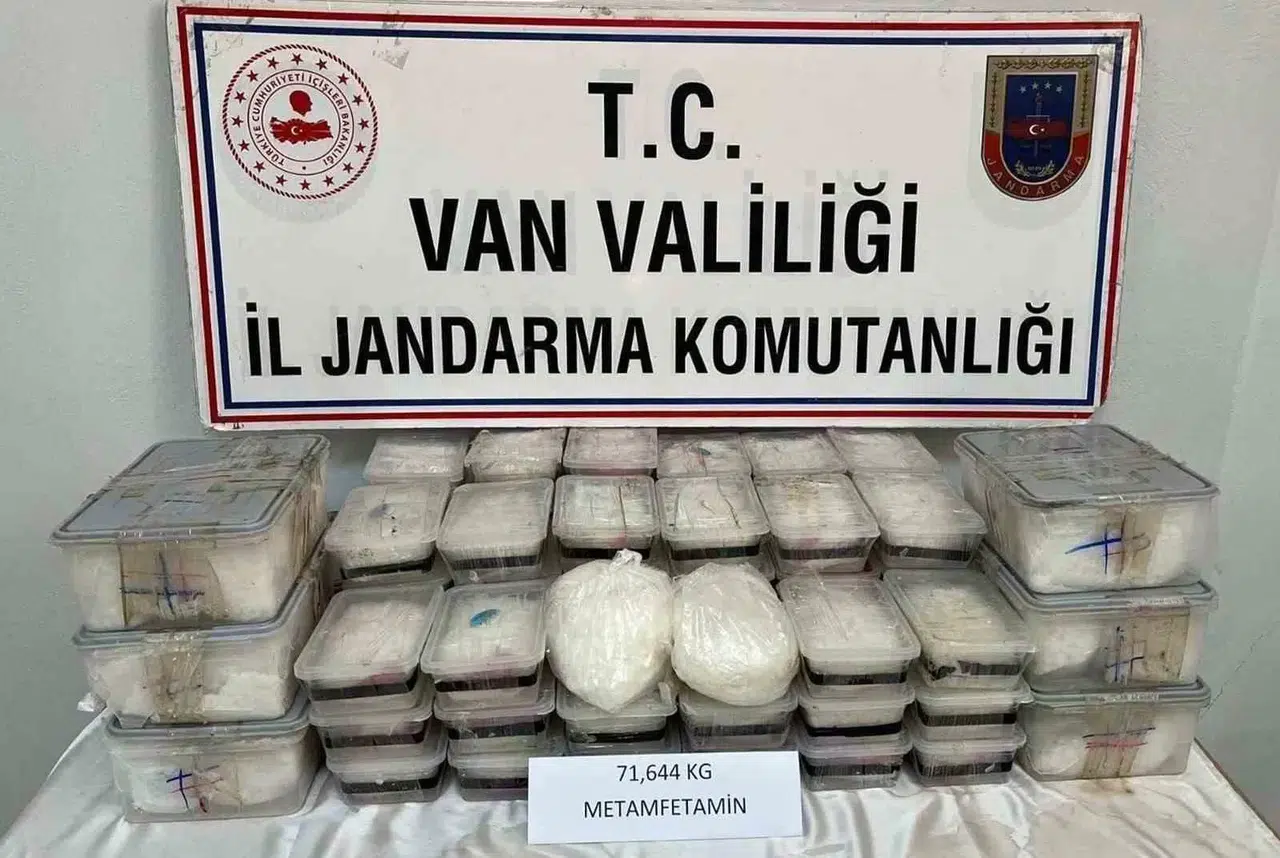 Van’da 71 Kilo 629 Gram Metamfetamin Ele Geçirildi
