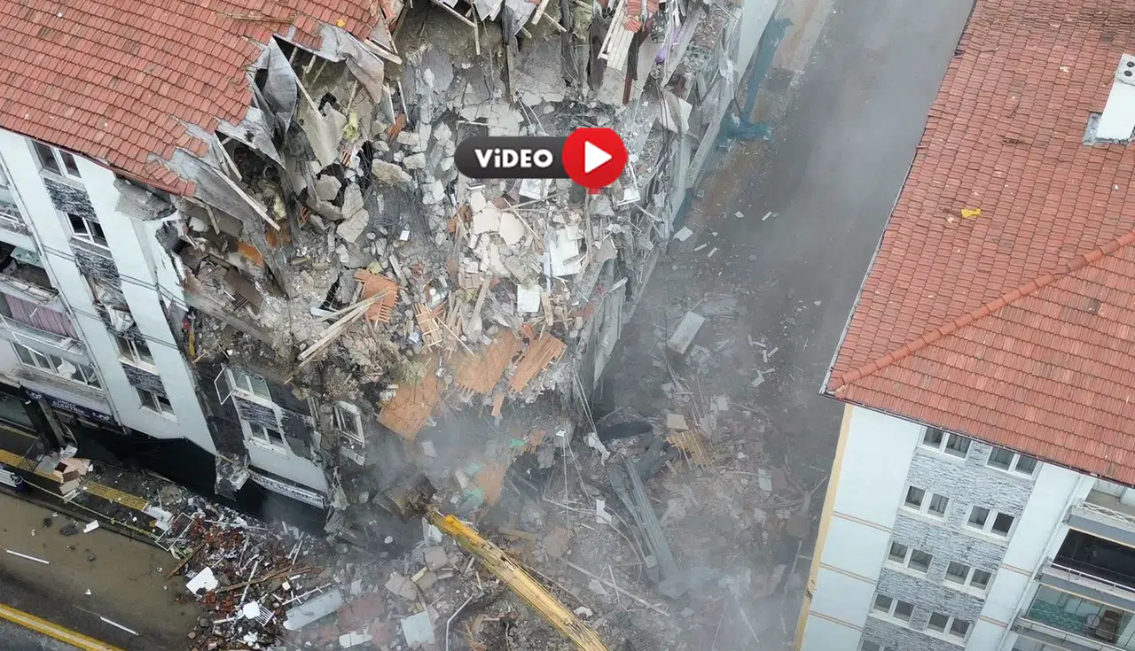 Çorum’daki Patlamada Hasar Gören Bina Yıkılıyor