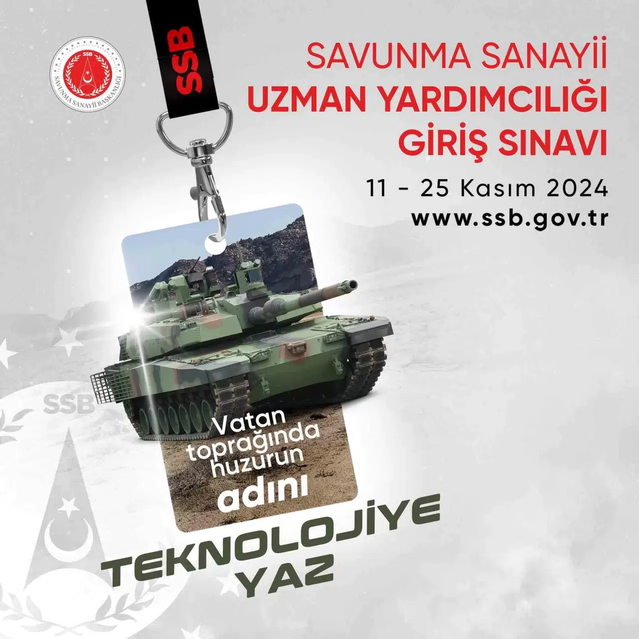 Savunma Sanayii Uzman Yardımcılığı Giriş Sınavı Müracaatları Başlıyor