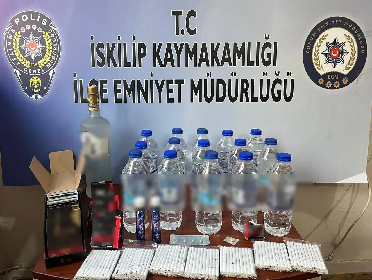 İskilip’te Kaçak Alkol Operasyonu