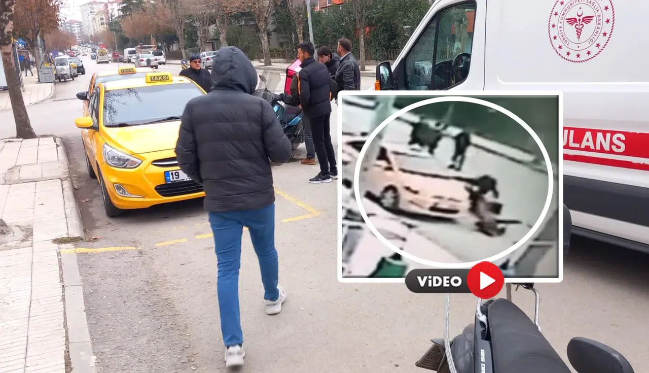 Motosiklet Yayaya Çarptı, O Anlar Kameraya Yansıdı