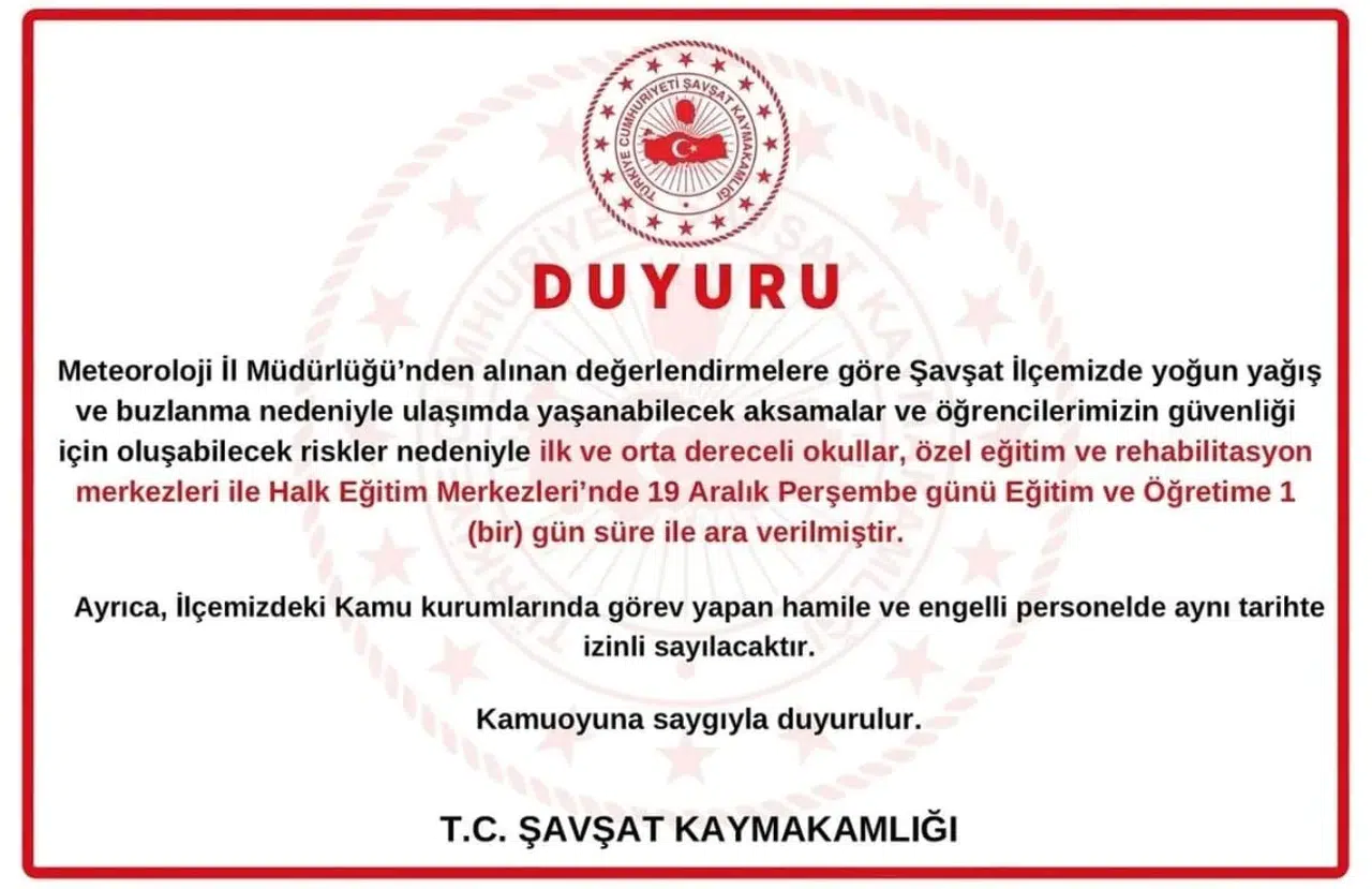 Artvin Şavşat’ta Eğitime Orta Verildi