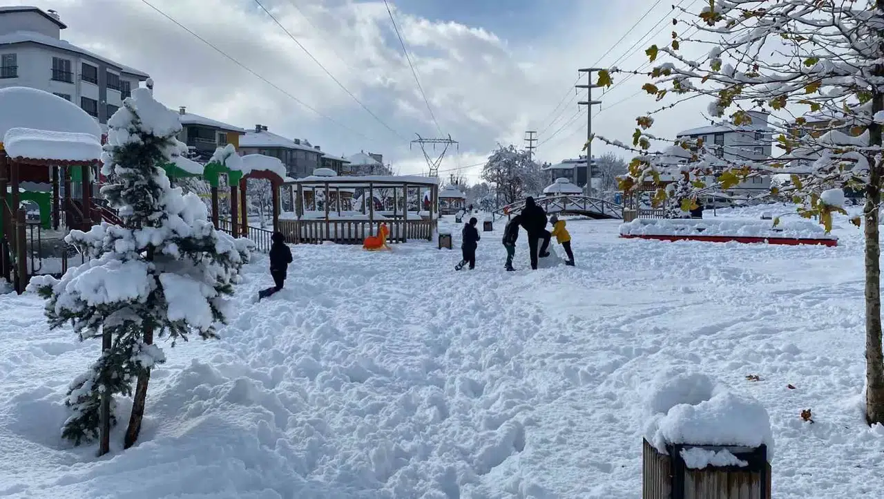 Bolu’da 4 İlçede Kar Tatili