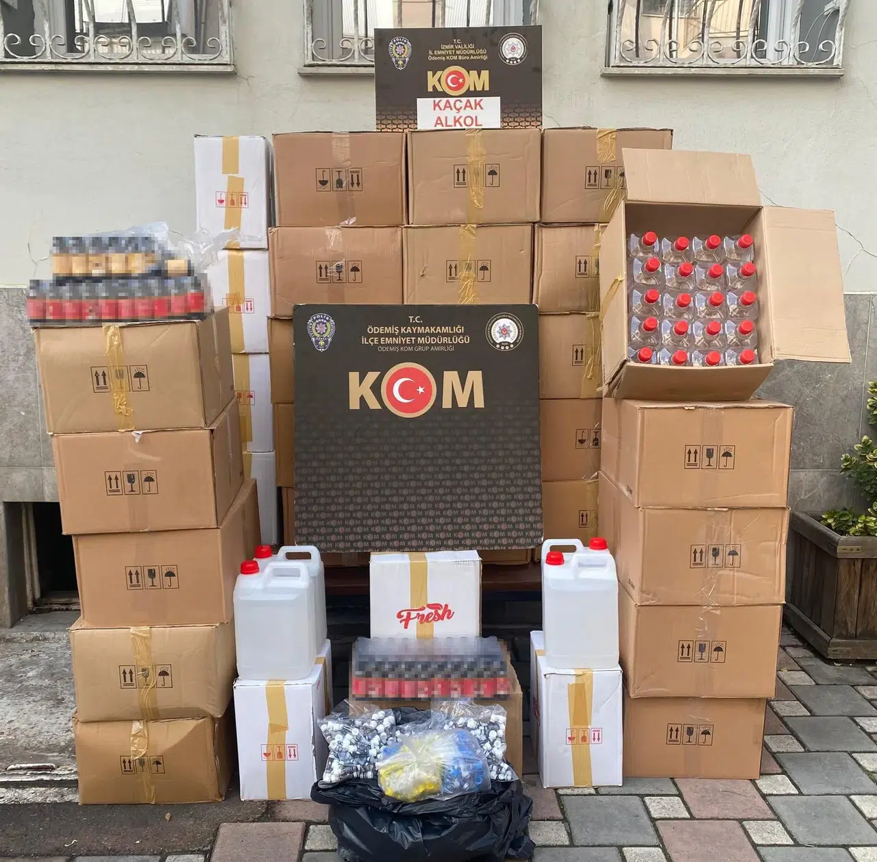 İzmir’de İş Yeri ve Depoya Uydurma Alkol Baskını