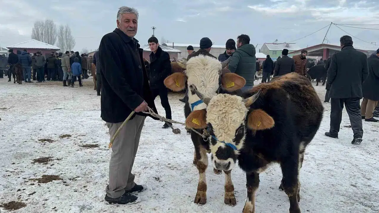Ağrı Hayvan Pazarı’nda Dondurucu Soğuk Zahmete Dönüştü