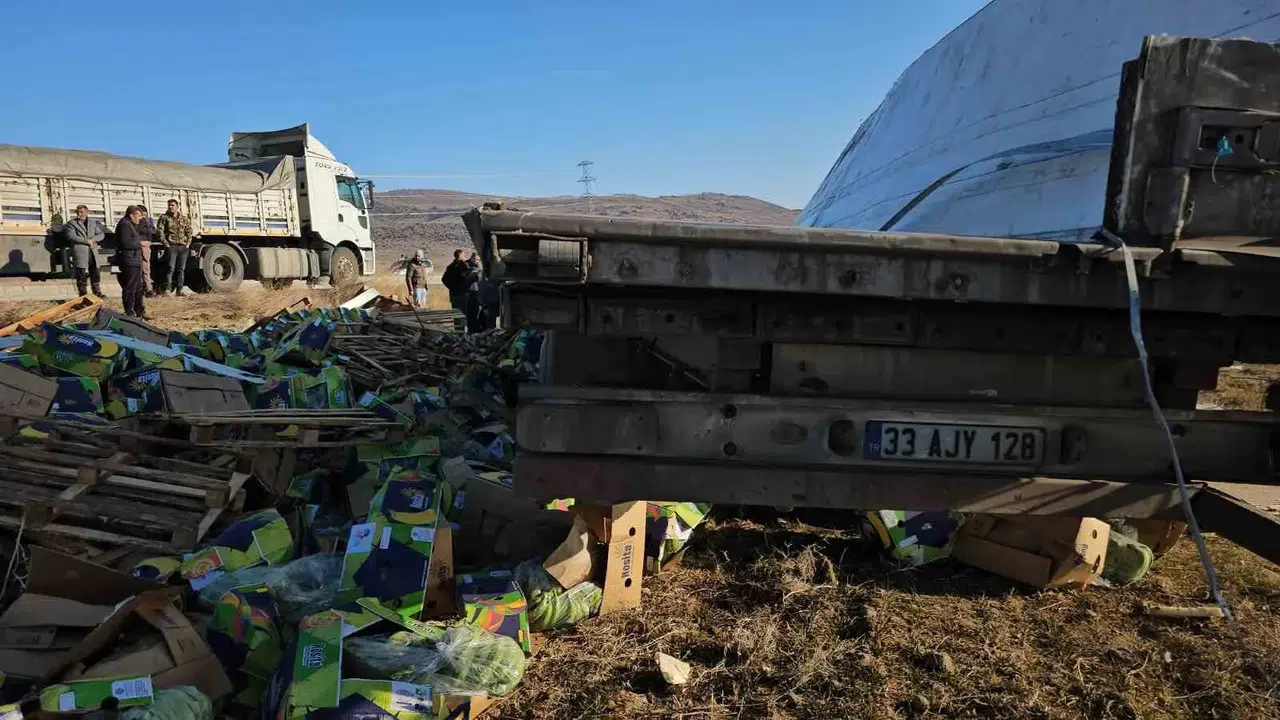 Bitlis’te Devrilen Tırın Şoförü Yarandı