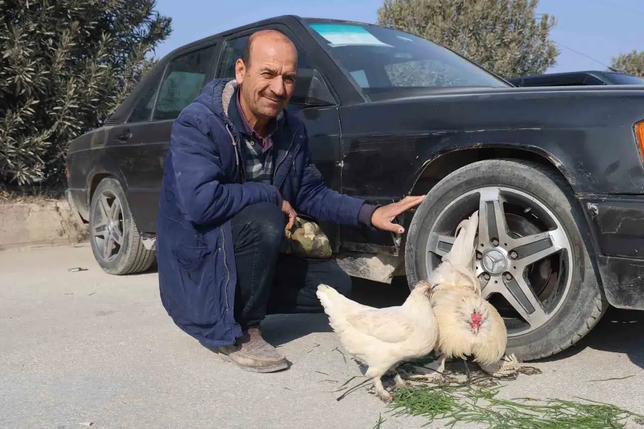 Tekere Bağladığı Horozuyla, Tavuğunu Otomobiliyle Birlikte Satışa Çıkardı