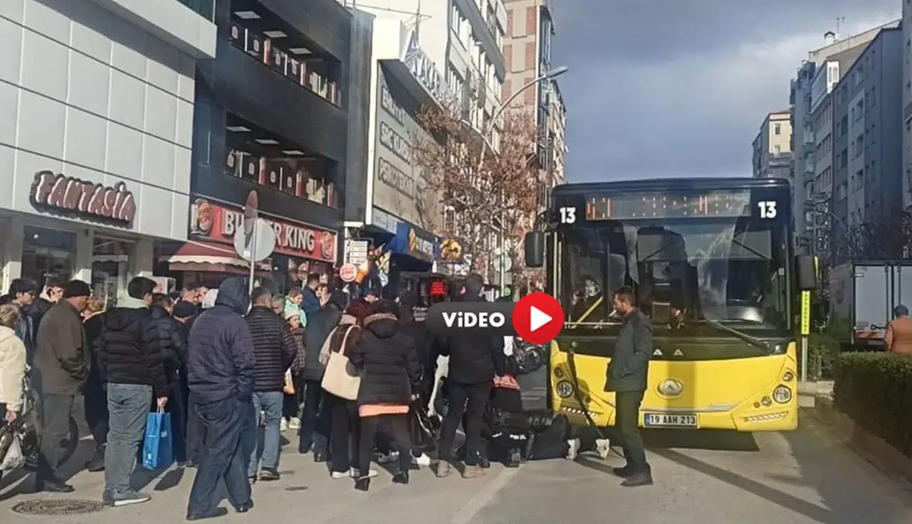 Gazi Caddesi’nde Halk Otobüsü Vatandaşa Çarptı