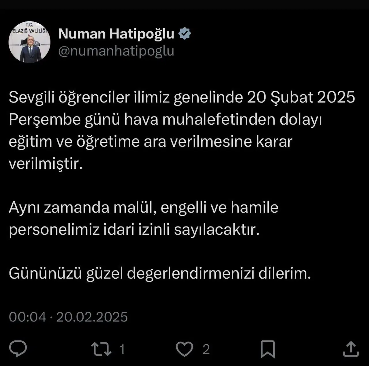 Elazığ’da Eğitime Orta Verildi