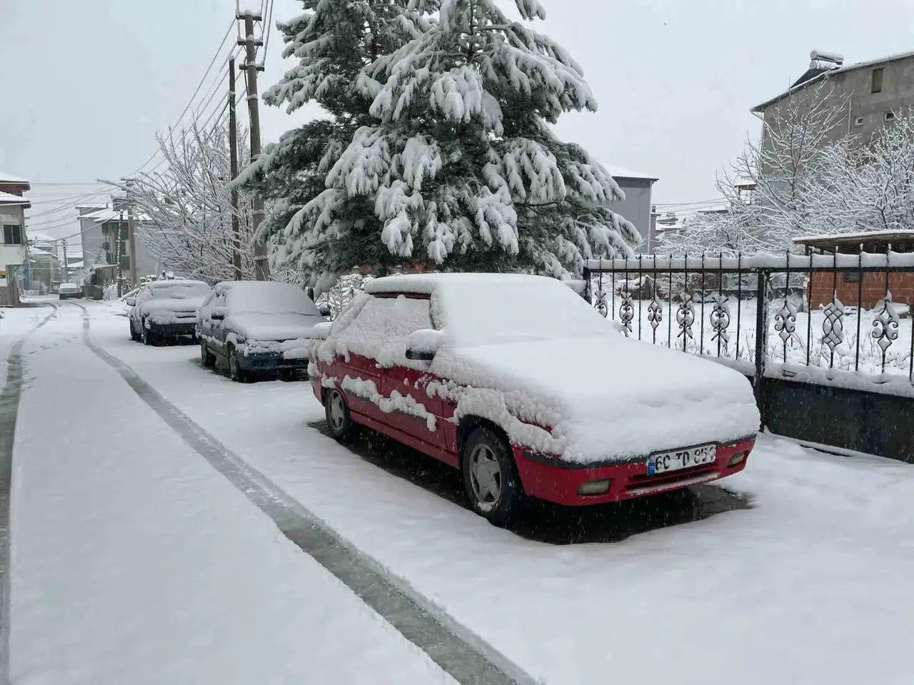 Kavak’ta Kar Kalınlığı 30 Santimetreye Ulaştı