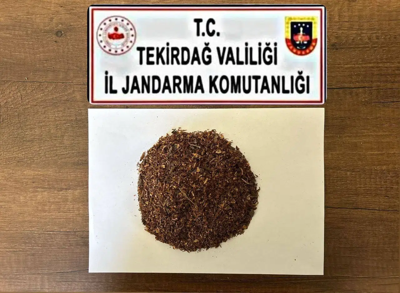 Tekirdağ’da Jandarmadan Uyuşturucu Operasyonu: Çok Sayıda Husus Ele Geçirildi