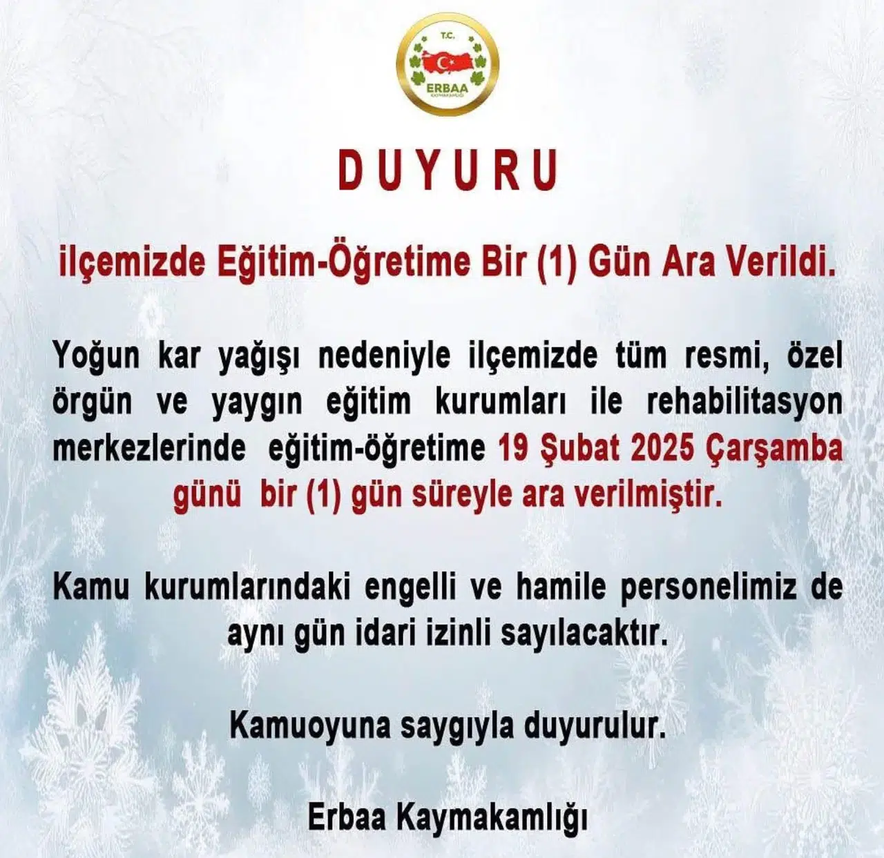 Tokat’ta Bir İlçede Eğitime Orta Verildi