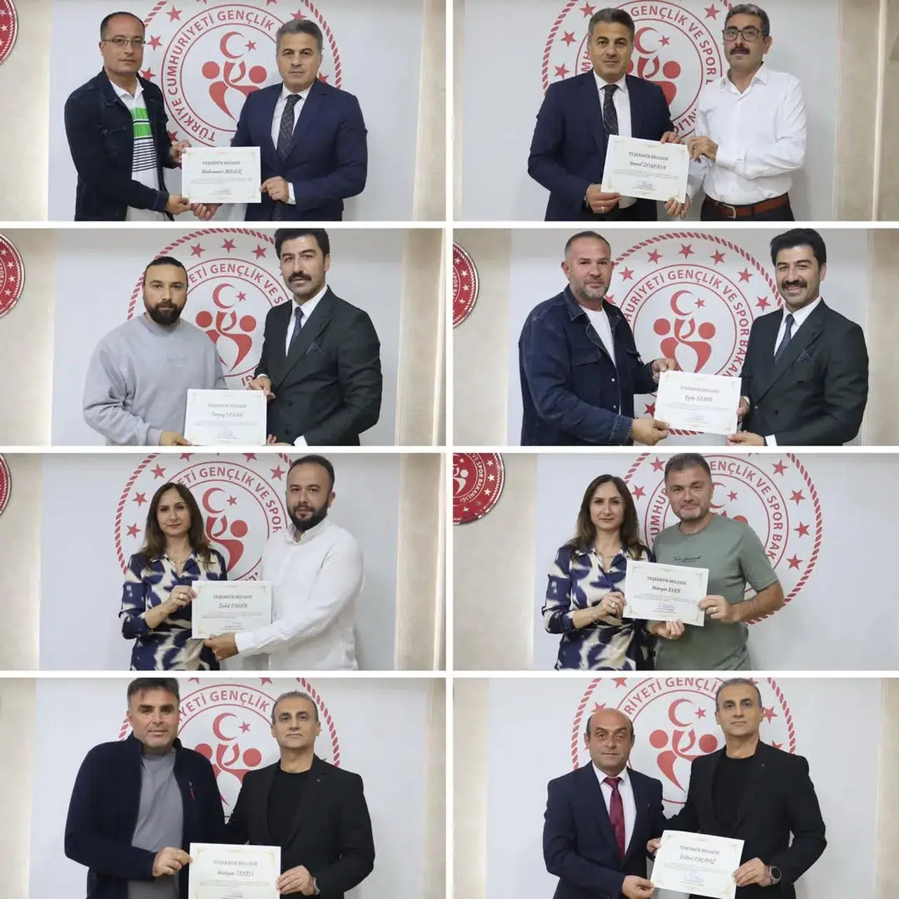 Gençlik ve Spor’dan Tesis Amirlerine Teşekkür Belgesi