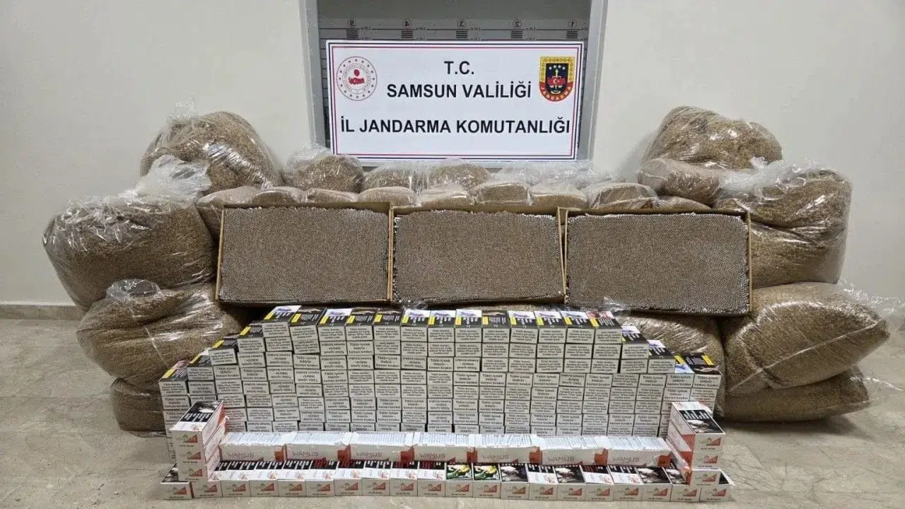 Samsun'da 60 kilogram kaçak tütün ele geçirildi