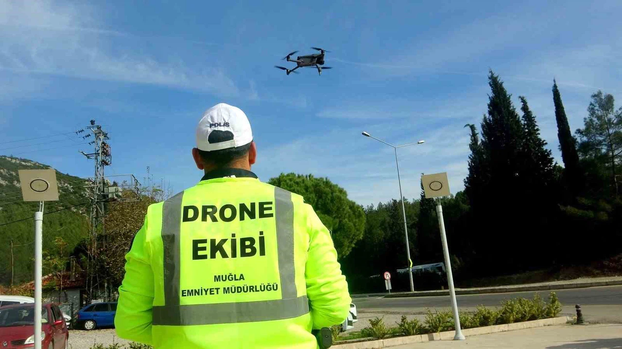 Muğla’da trafik denetimlerinde "drone" dönemi