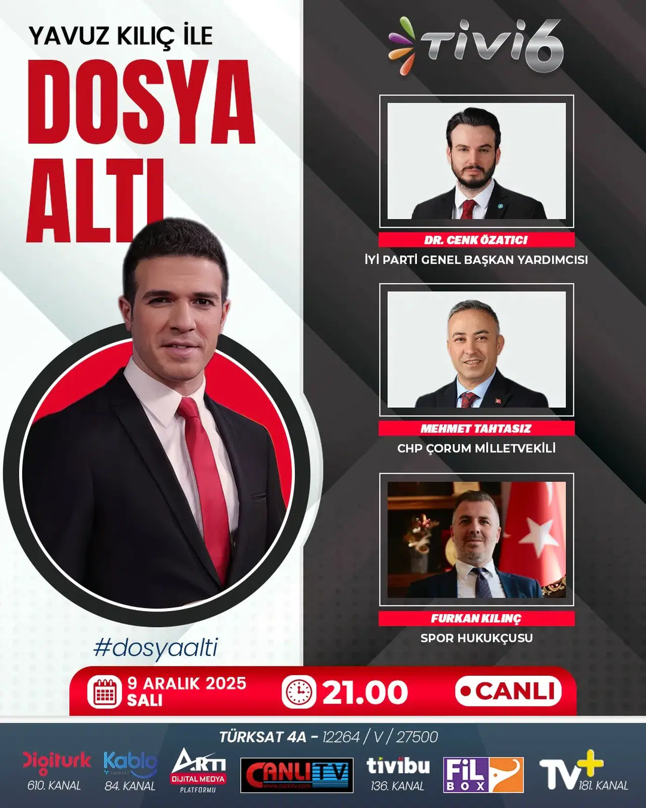 Tahtasız, Canlı Yayına Katılacak