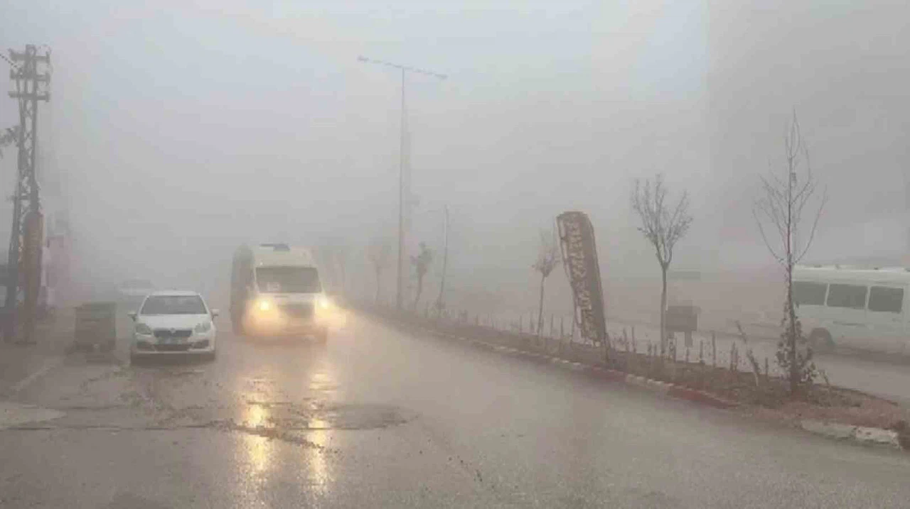 Besni’de yoğun sis etkili oldu