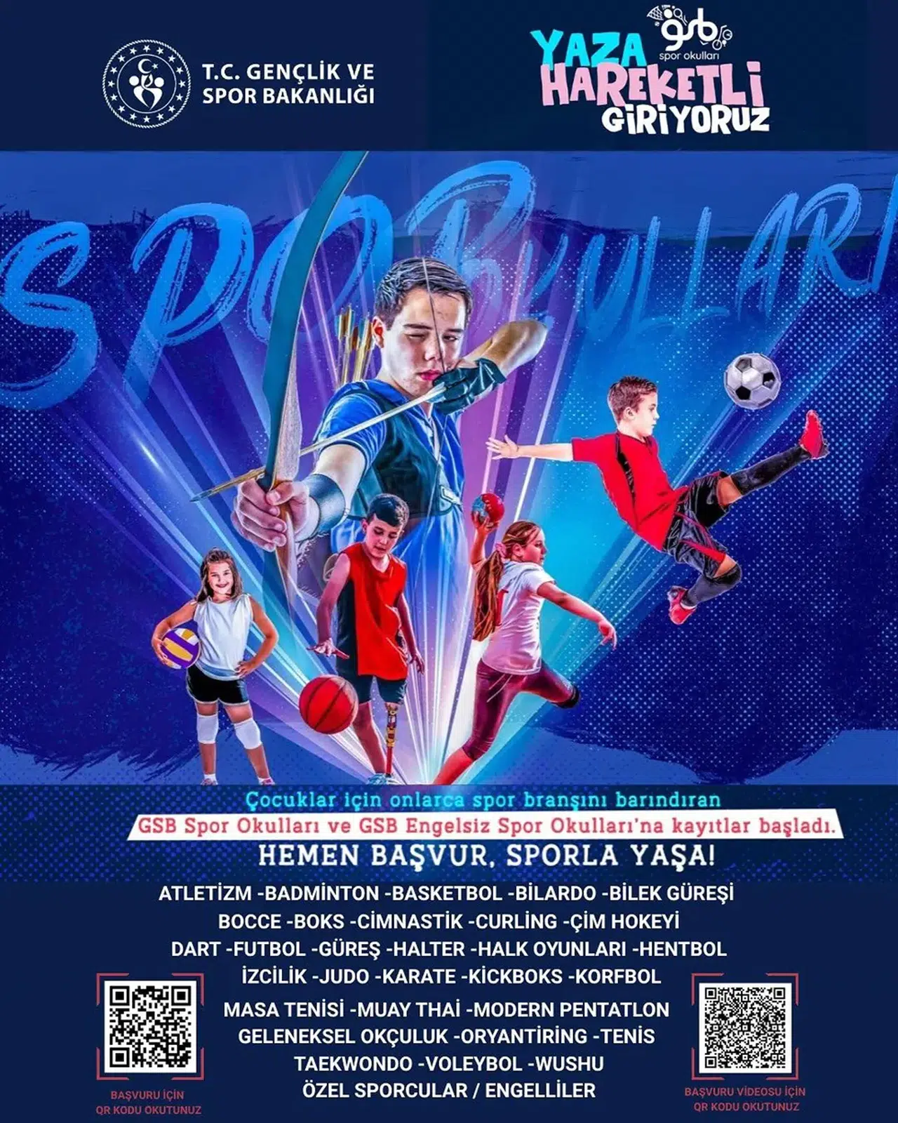 Ücretsiz Yaz Spor Okulları İçin Kayıtlar Başladı