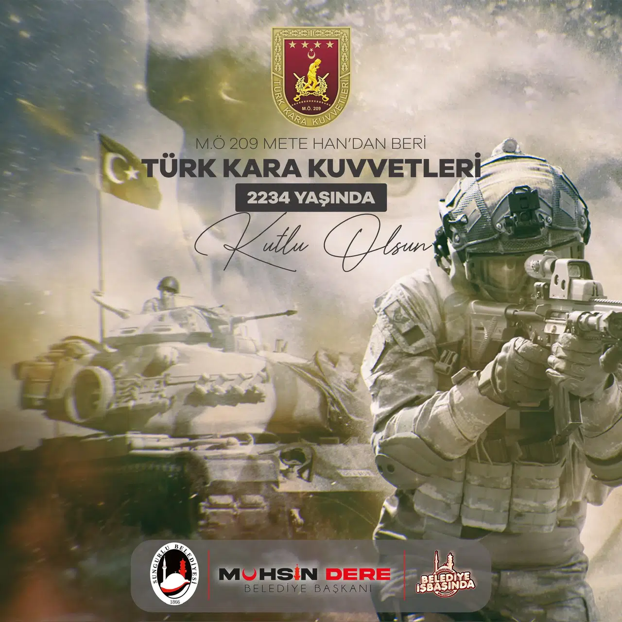 Dere'den Kara Kuvvetlerinin Kuruluş Yıl Dönümü Mesajı