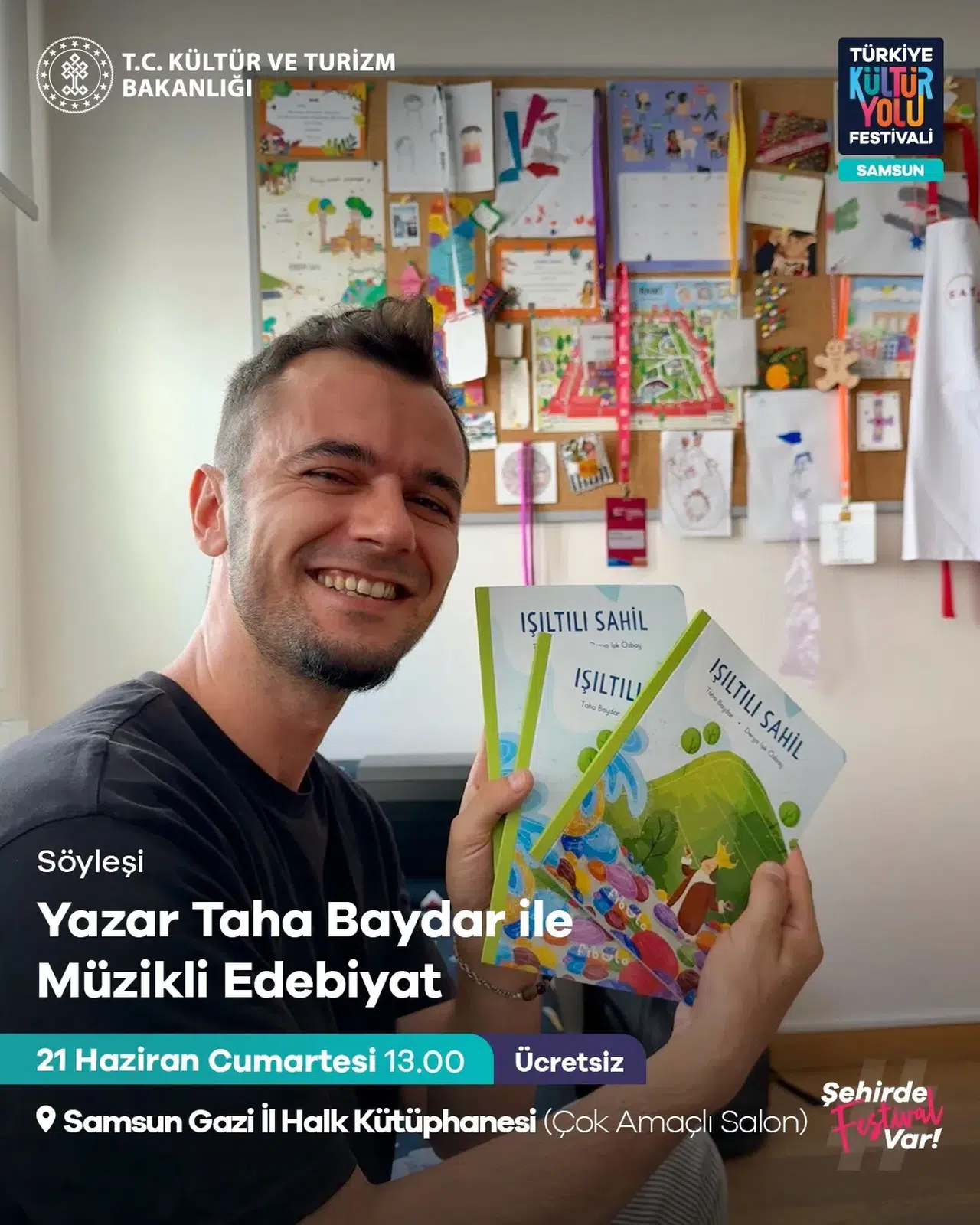 Samsun'da yazar Çağrı Odabaşı ile "Derinlikli Okuma ve Renklendirme" etkinliği gerçekleştirildi