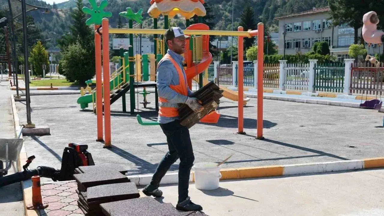 Tokat Belediyesi trafik eğitim parkı yenileniyor