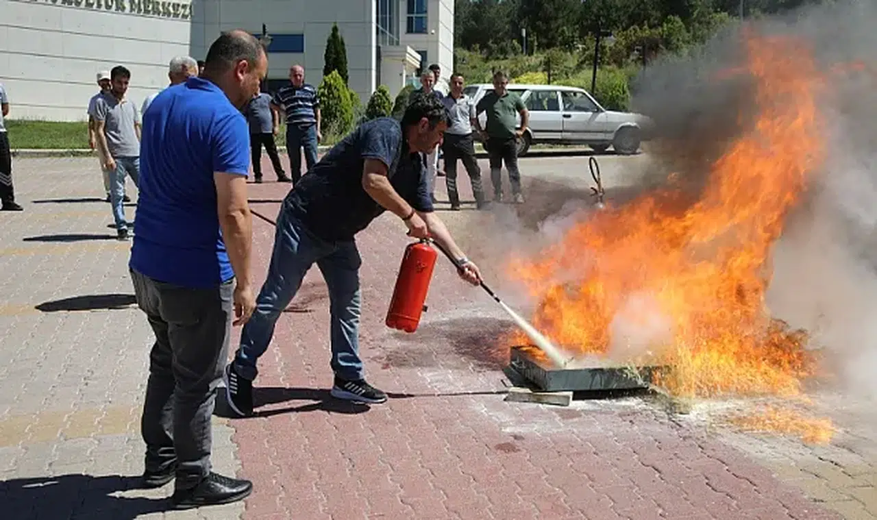 TOGÜ'de yangın tatbikatı yapıldı