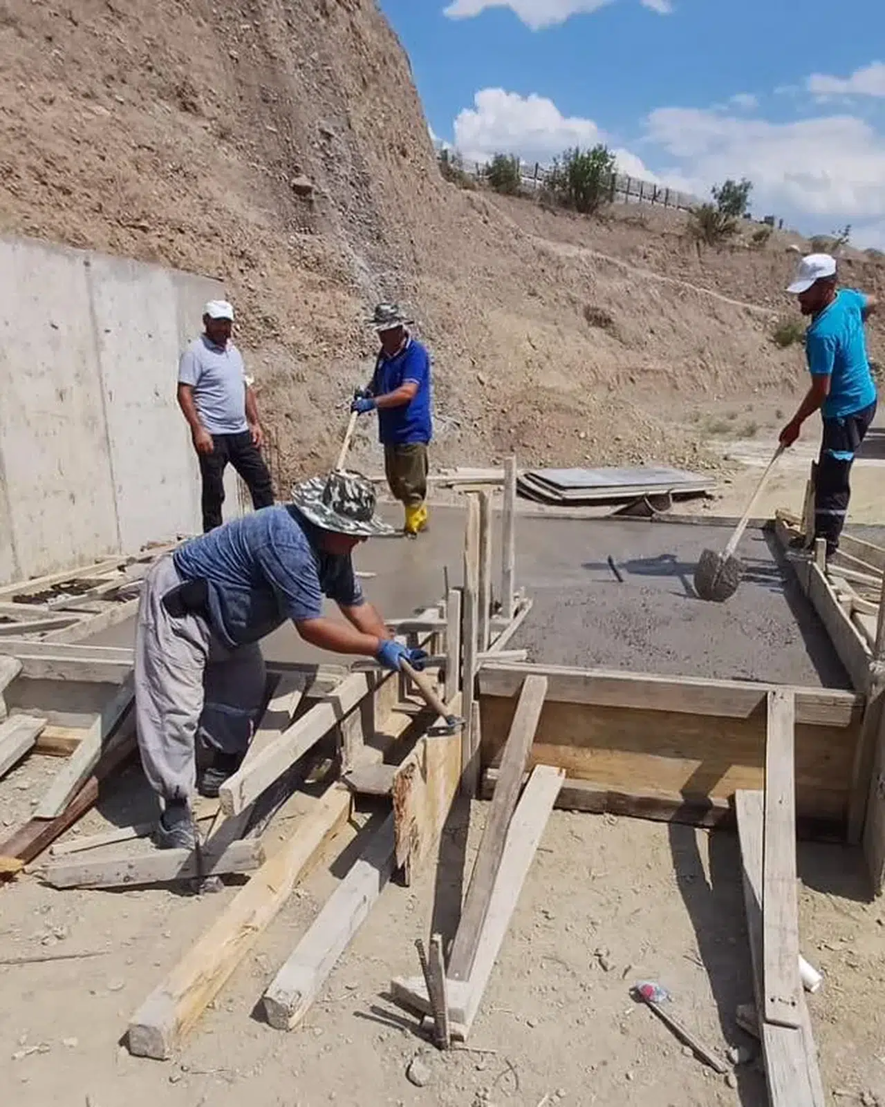 Osmancık Asfalt Plenti Sahasında Beton Atıldı