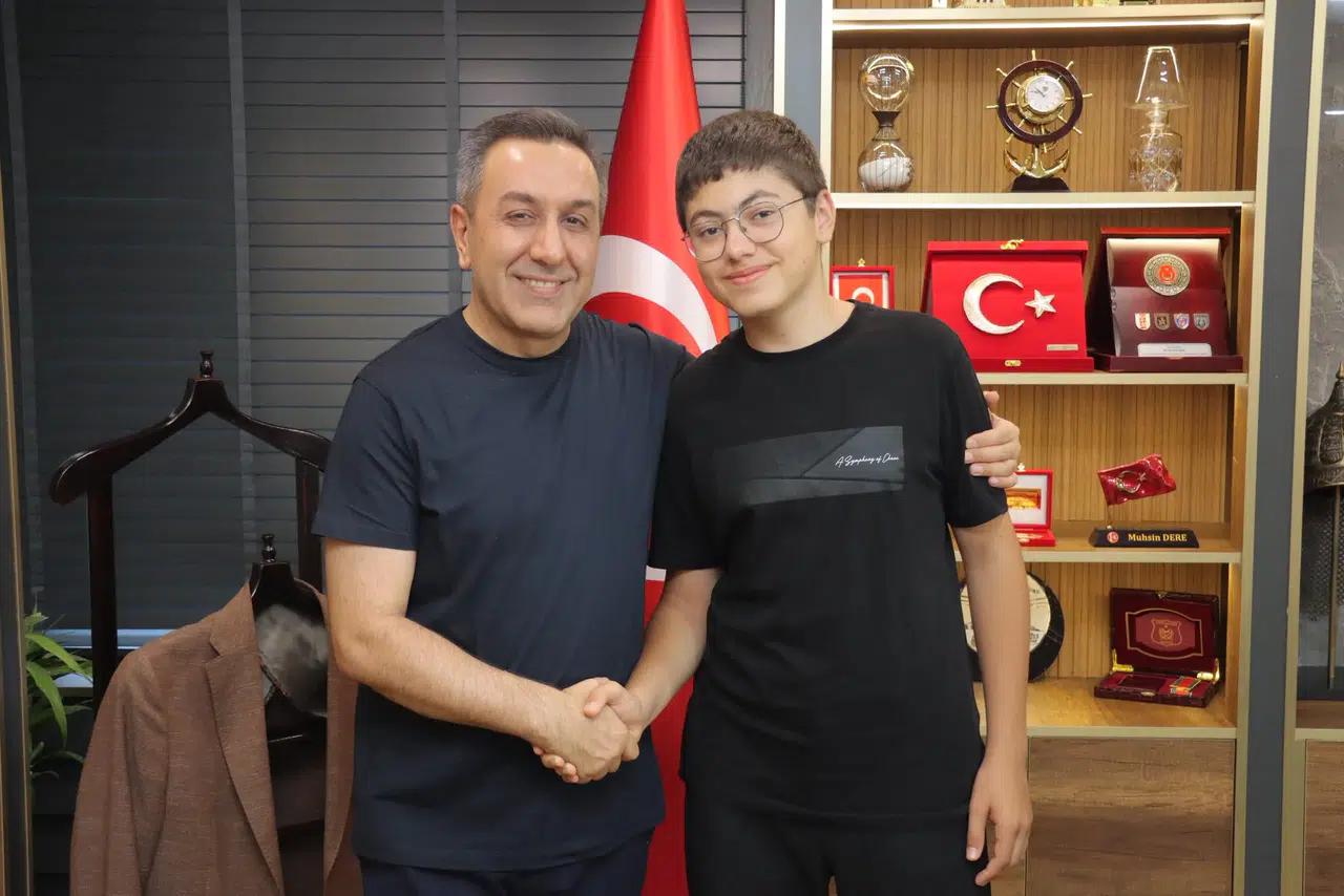 Dere, LGS Türkiye Birincisi Abdullah Can Kaya'ı Ağırladı