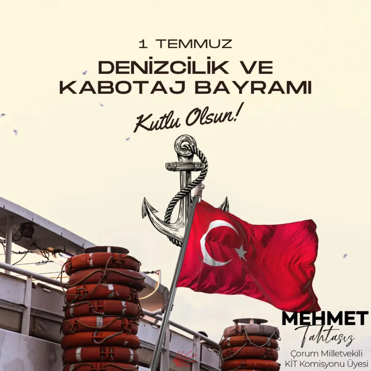 Tahtasız'dan 1 Temmuz Bayramı Mesajı
