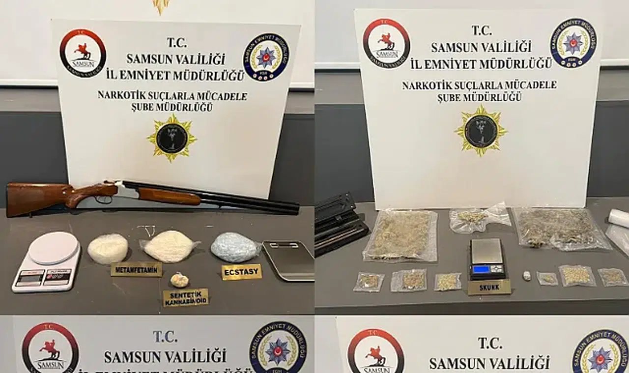 Samsun'da uyuşturucu operasyonunda 4 şüpheli gözaltına alındı