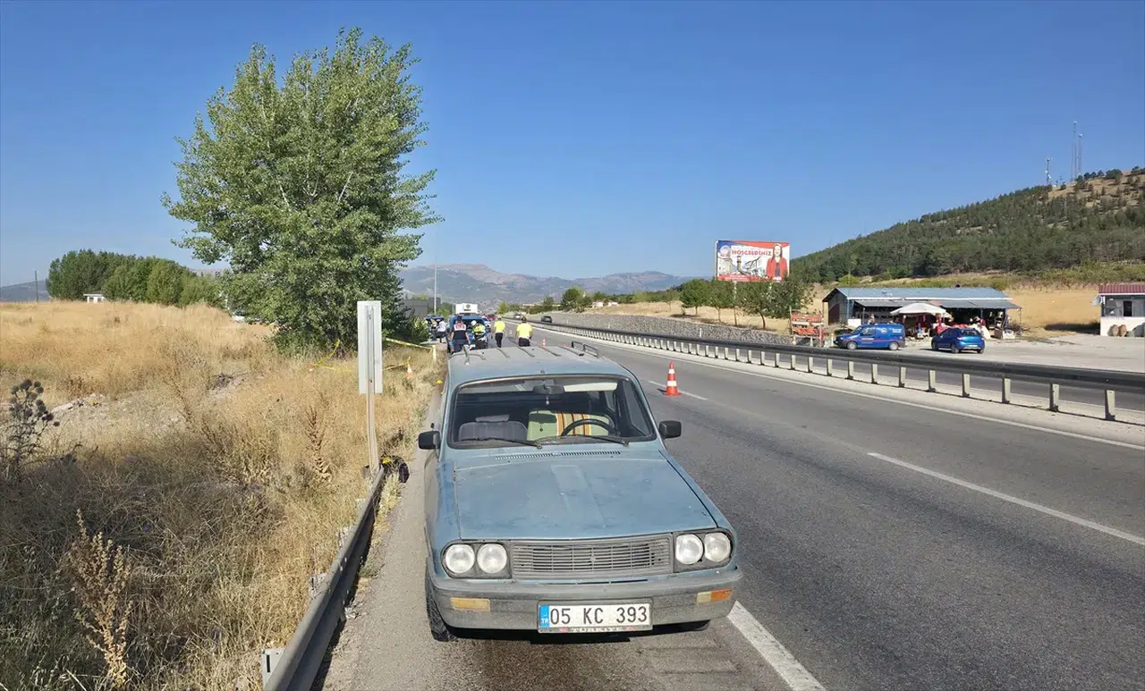 Amasya'da arızalanan otomobilini kontrol ederken tır çarpan kişi öldü