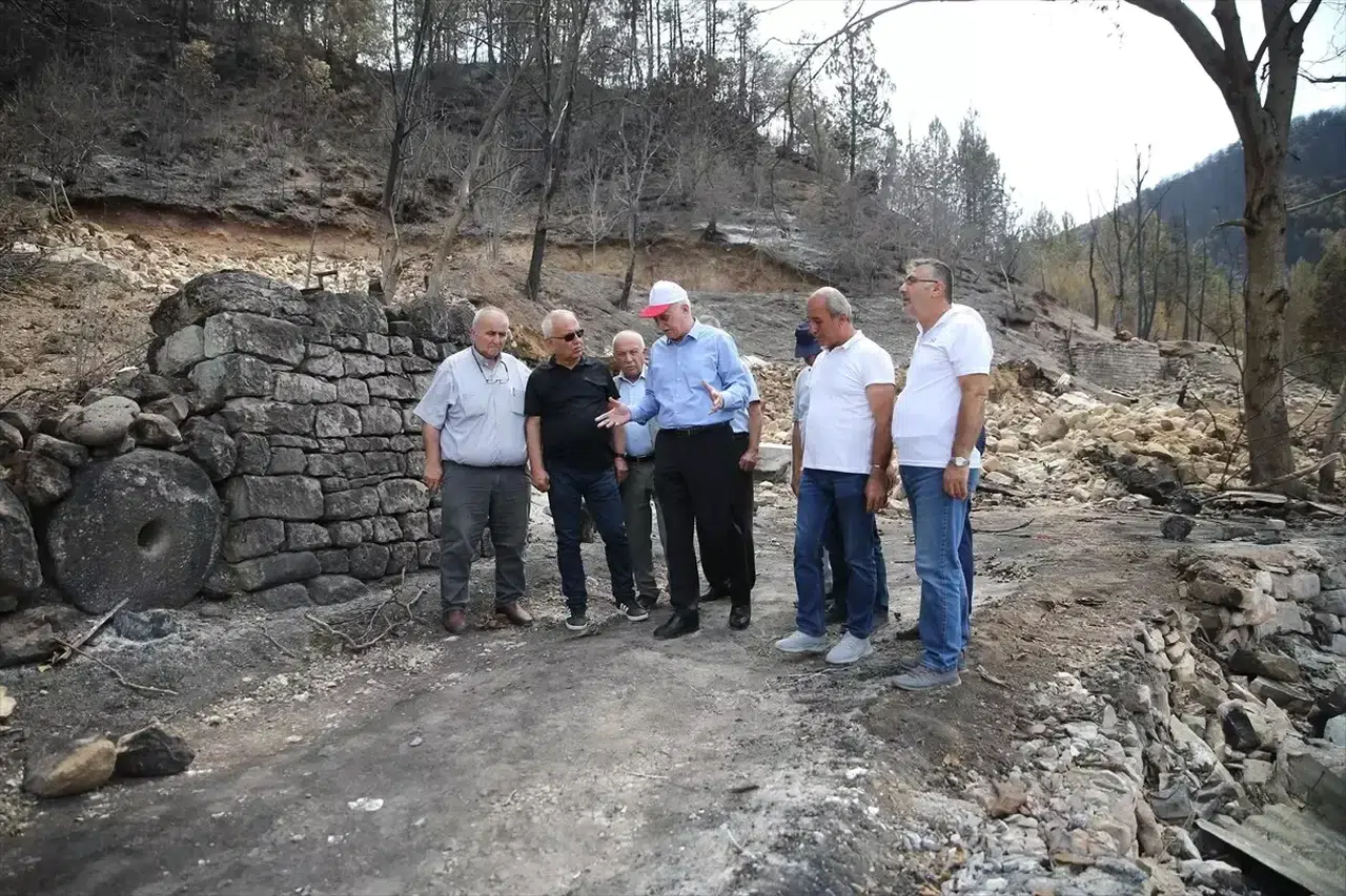TZOB Başkanı Bayraktar, Karabük'te yangın bölgesinde incelemelerde bulundu